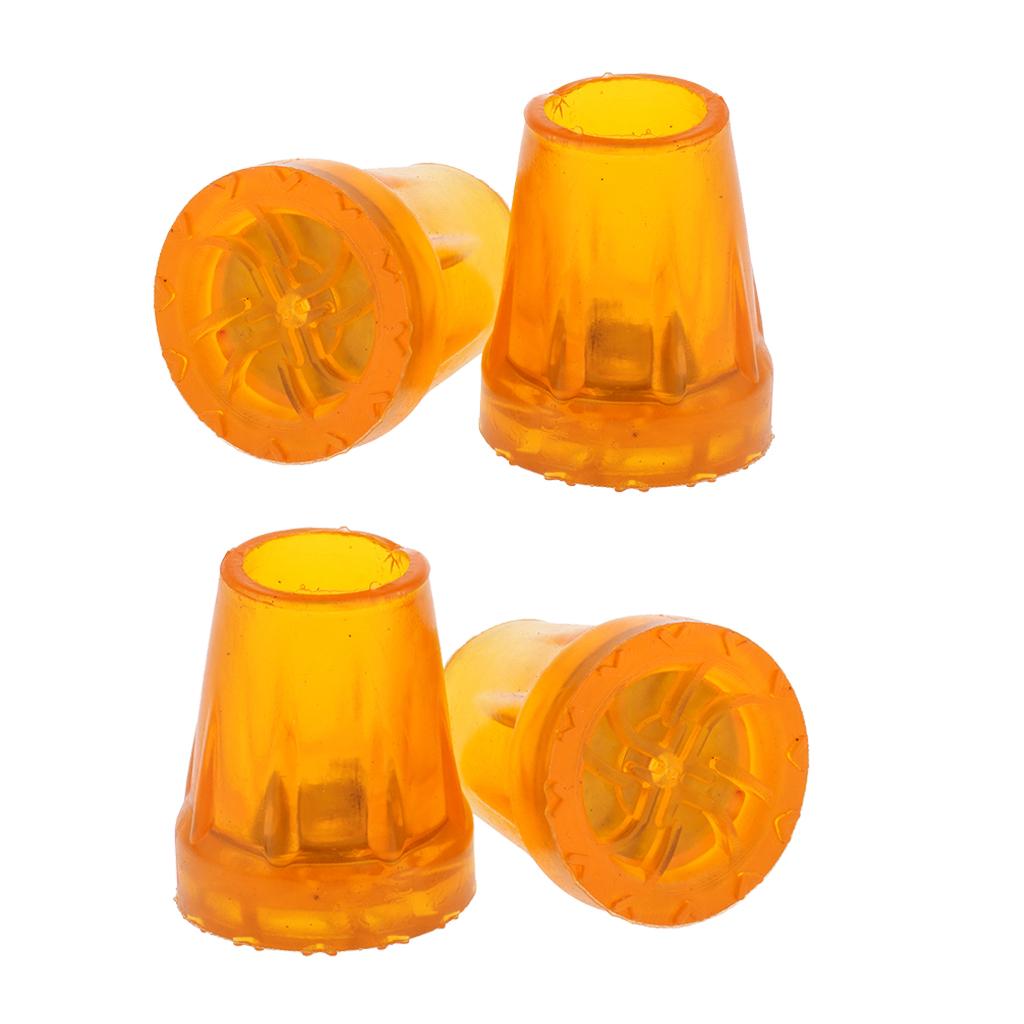 4 Pieces Shock Absorb Walking Stick End Crutch Cane Rubber Tips 1 inch