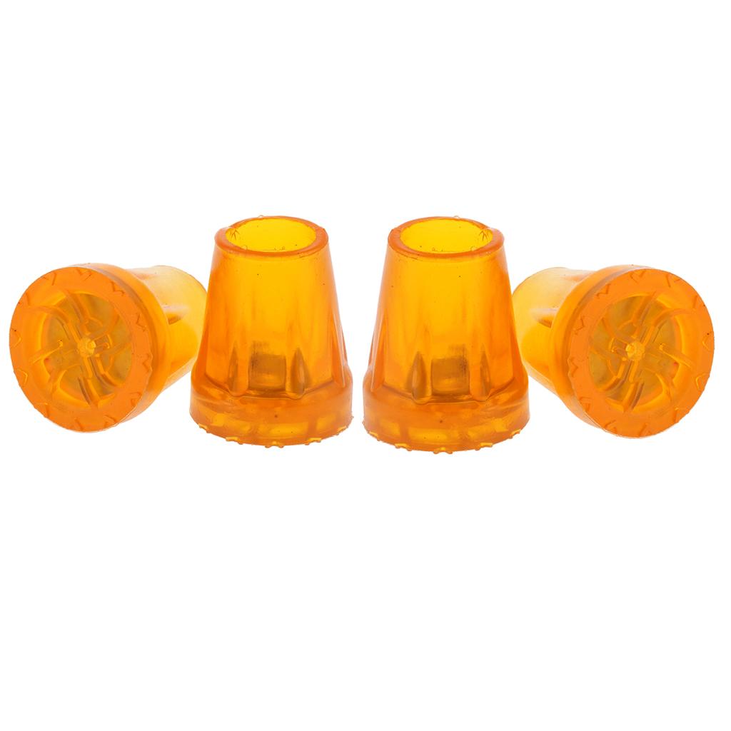 4 Pieces Shock Absorb Walking Stick End Crutch Cane Rubber Tips 1 inch