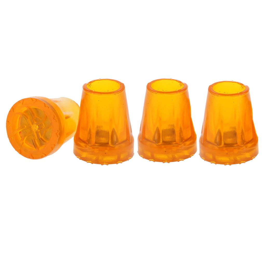 4 Pieces Shock Absorb Walking Stick End Crutch Cane Rubber Tips 1 inch