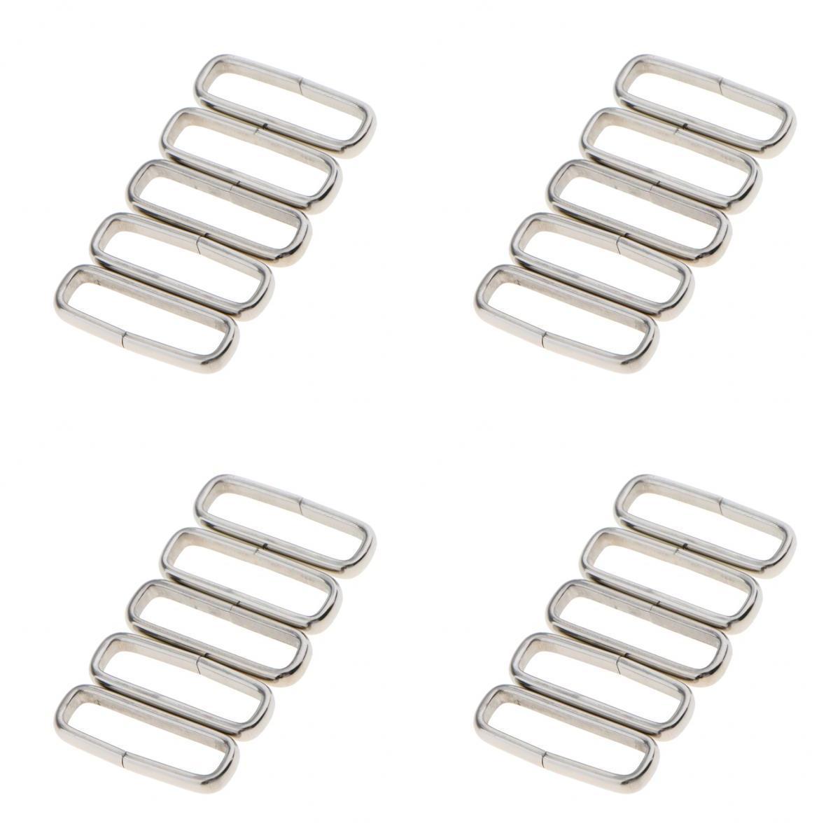 20 Piece Stainless Steel Ring Nylon Watch Band Strap Belt Buckle 18mm-24mm