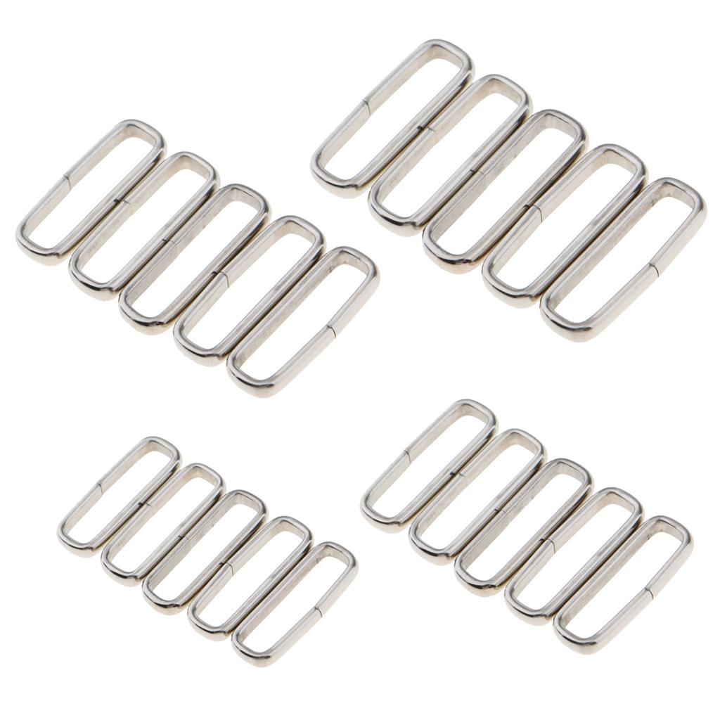 20 Piece Stainless Steel Ring Nylon Watch Band Strap Belt Buckle 18mm-24mm