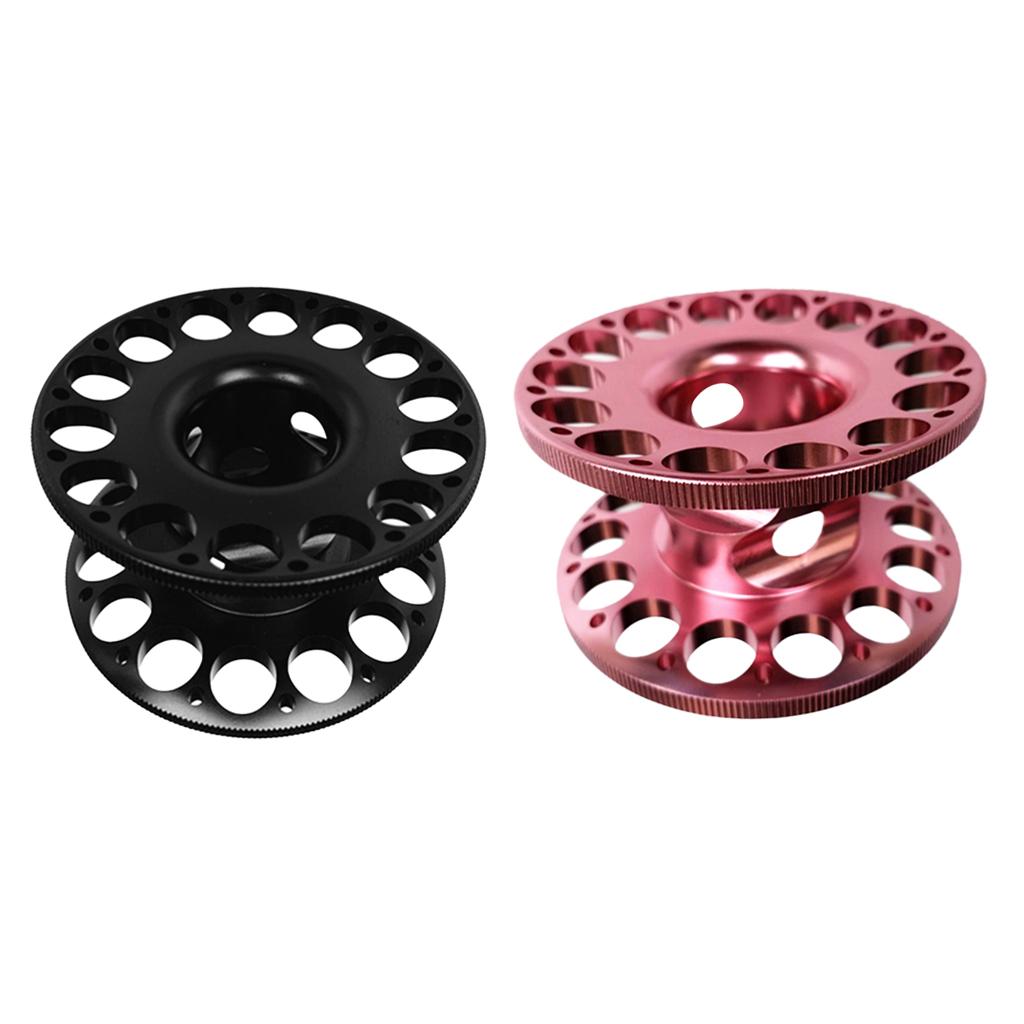2 Pieces Aluminum Alloy Scuba Diving Snorkeling Diver Finger Spool Dive Reel