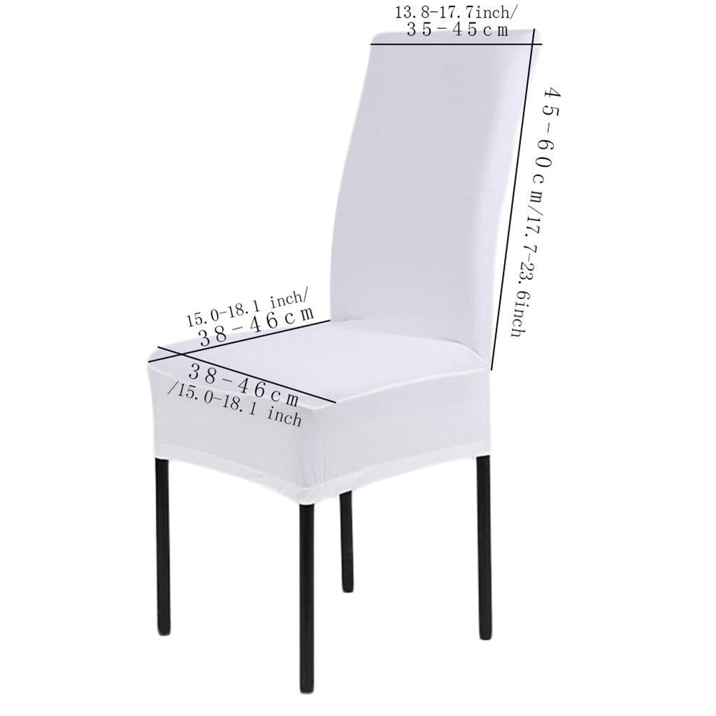 4Pcs Solid Color Polyester Spandex Dining Stool Chair Cover Slipcover Purple