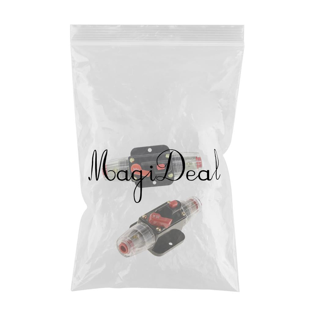 2Pcs 20A 30A Car Audio Inline Circuit Breaker Fuse Holder System Protection