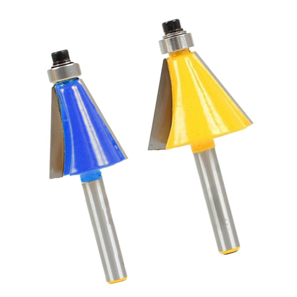 15 Degree & 22.5 Degree Chamfer Edge Forming Router Bit - 1/4 Shank "