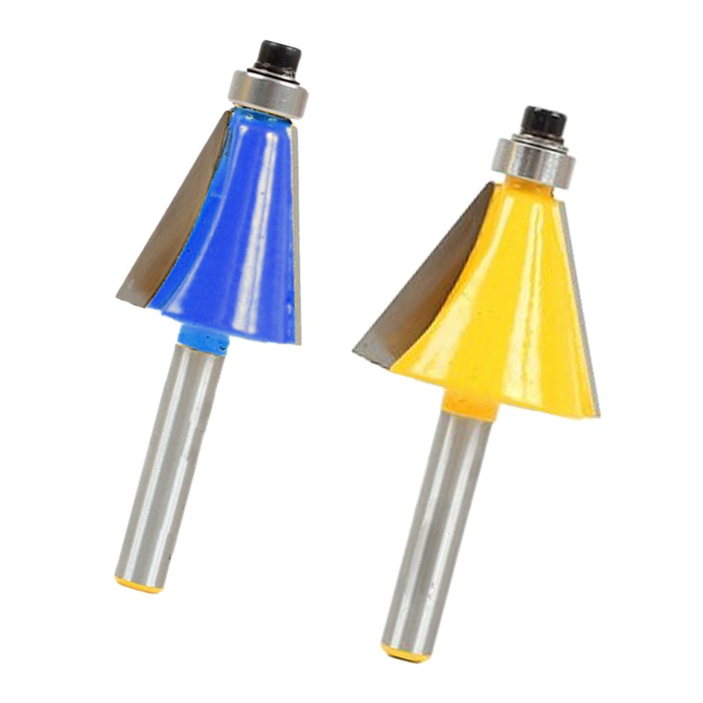 15 Degree & 22.5 Degree Chamfer Edge Forming Router Bit - 1/4 Shank "