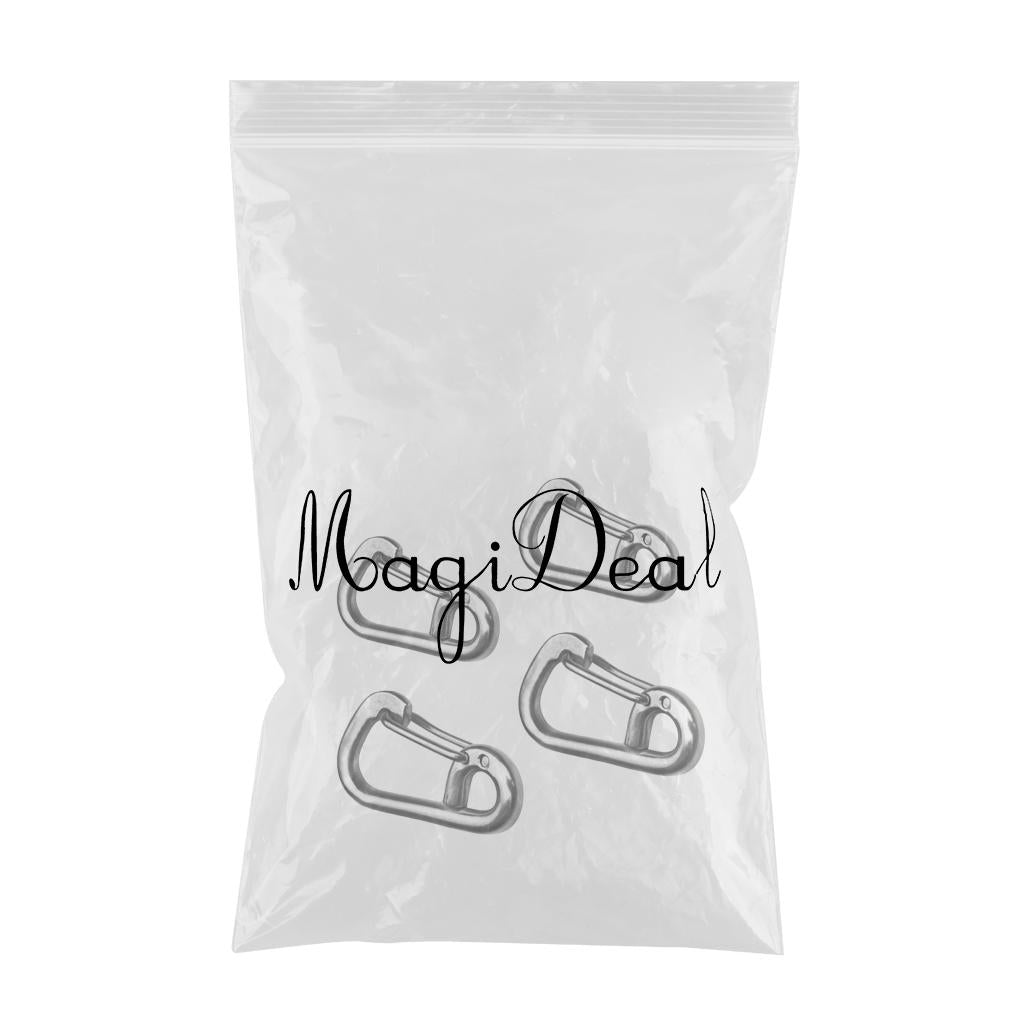 2pcs Stainless Steel Carabiners Spring Snap Hook for Climbing Camping Hiking