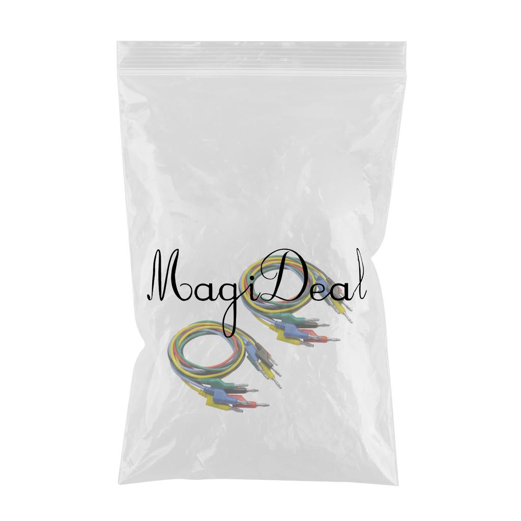 10 Pieces 4mm Banana to Banana Plug Test Cable Lead for Multimeter 5 Colors