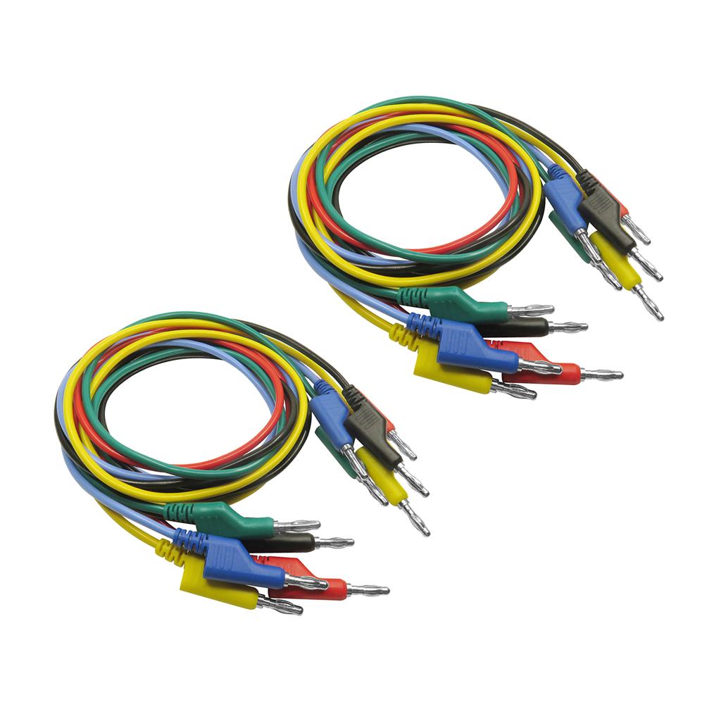 10 Pieces 4mm Banana to Banana Plug Test Cable Lead for Multimeter 5 Colors