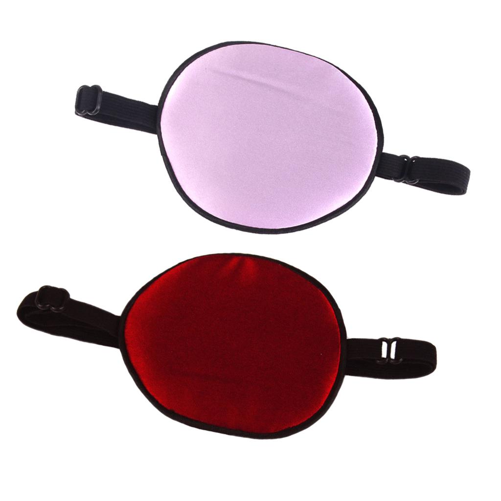2 Kids Silk Replaceable Adjustable Corsair Eye Patch Eyeshade Purple Wine