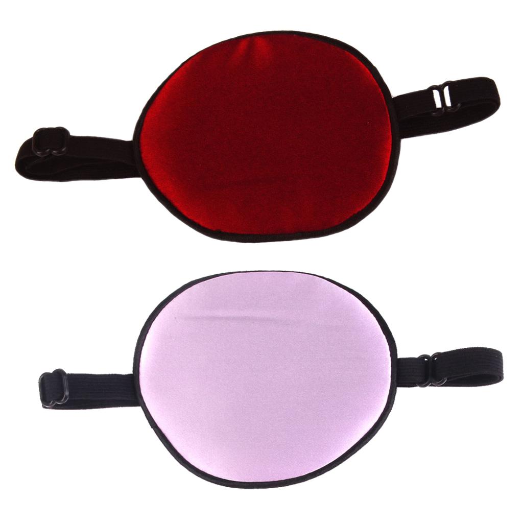 2 Kids Silk Replaceable Adjustable Corsair Eye Patch Eyeshade Purple Wine
