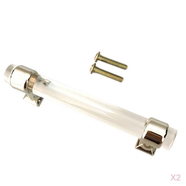2Pcs 120mm Acrylic Cabinet Drawer Door Pull Handle Waredrobe Bin Knob Decor
