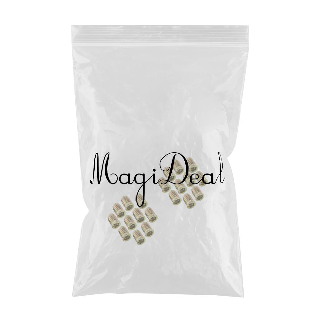 20Pcs Wood Insert Interface Screws Hexagonal Socket Nut Fixing Furniture