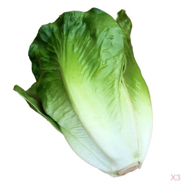 3Pcs Vivid Artificial Lettuce Imitation Food Home Store Cabinet Display