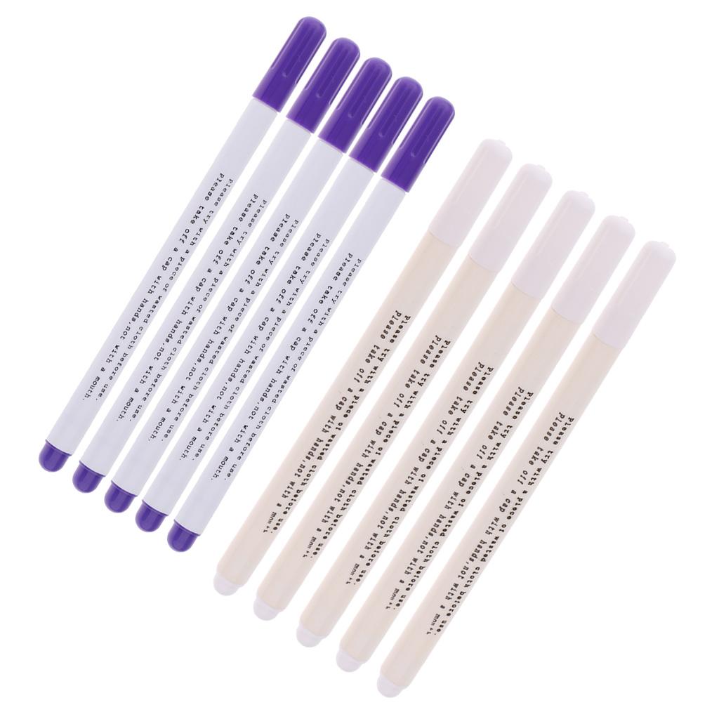 10Pcs Water Erasable Pen Tailor Vanishing Marker Water Soluble Pens Plastic