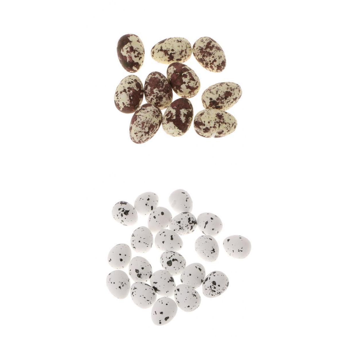 30 Pieces 1.2'' Artificial Nest Spotted Speckled Hatching Egg Crafts
