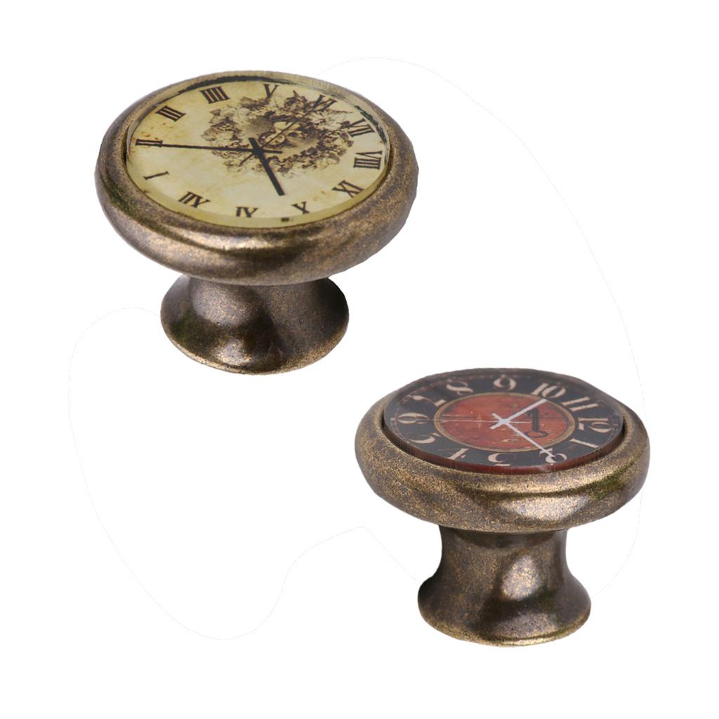2 Pieces Round Cupboard Knob Drawer Door Wardrobe Cabinet Pulls Handle Knob
