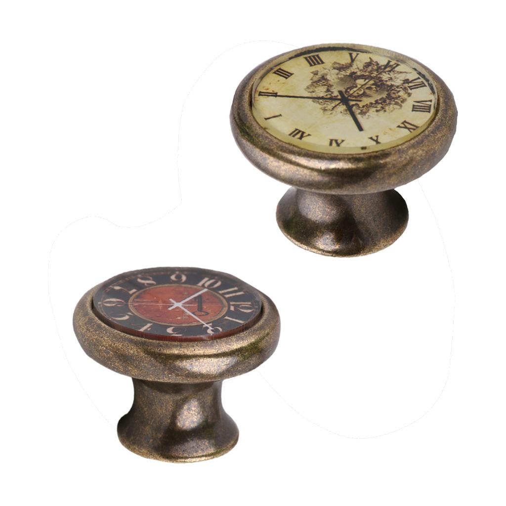 2 Pieces Round Cupboard Knob Drawer Door Wardrobe Cabinet Pulls Handle Knob