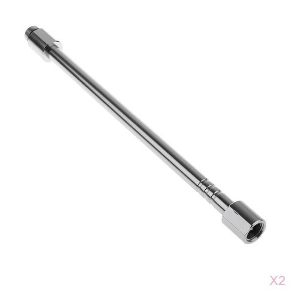 2pcs Aluminum Alloy Screw Type Gas Lantern Pole for Camping Hiking 20.5cm
