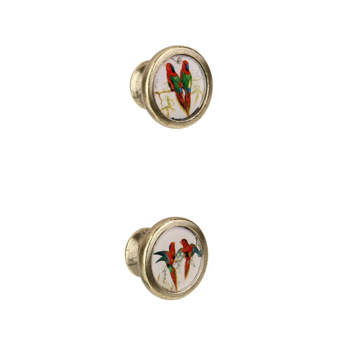 2x Vintage Round Cabinet Door Cupboard Drawer Dresser Pulls Handle Knobs