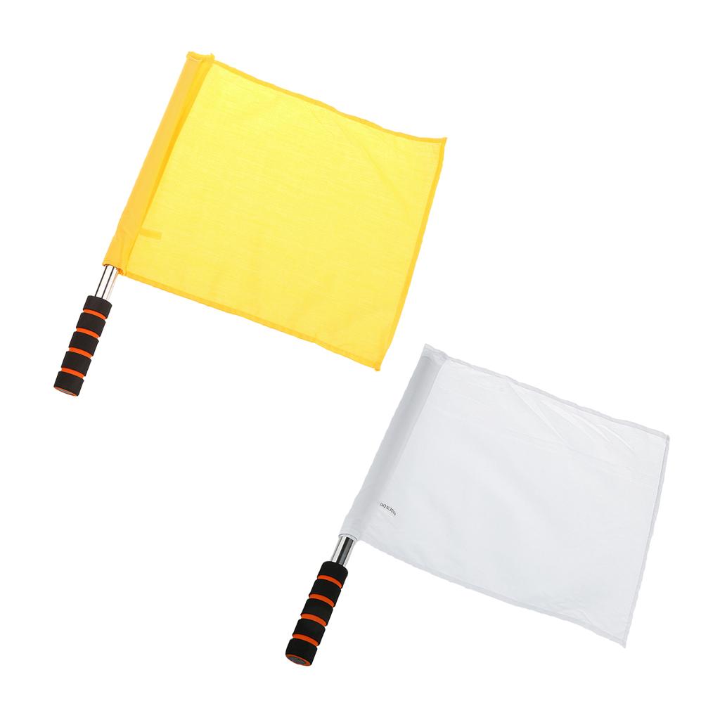 2 Pieces Durable Sports Football Soccer Hockey Rugby Linesman Referee Flags