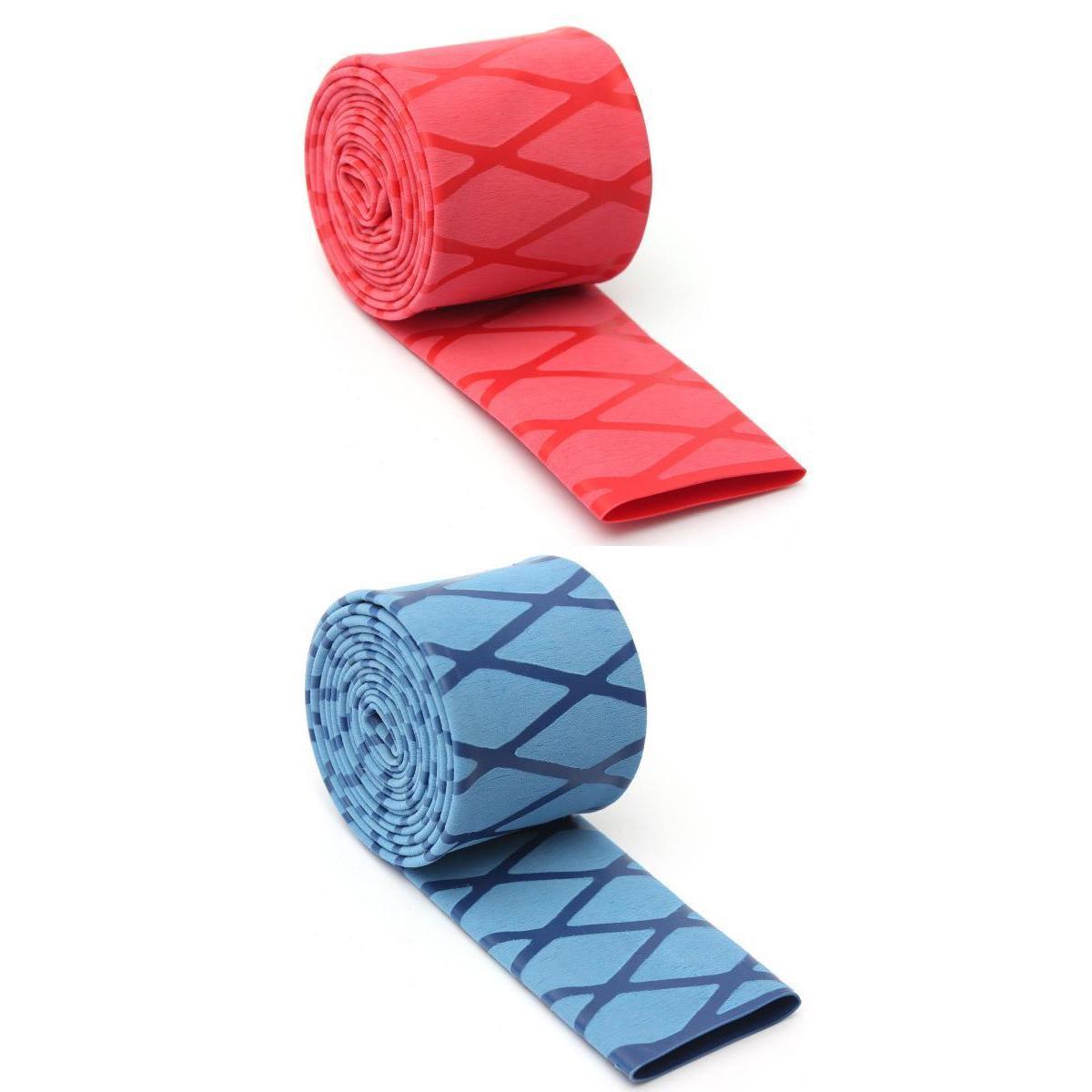 2pcs Heat Shrink Tubing Textured Grip Fishing Rod Racket Sleeve Handle