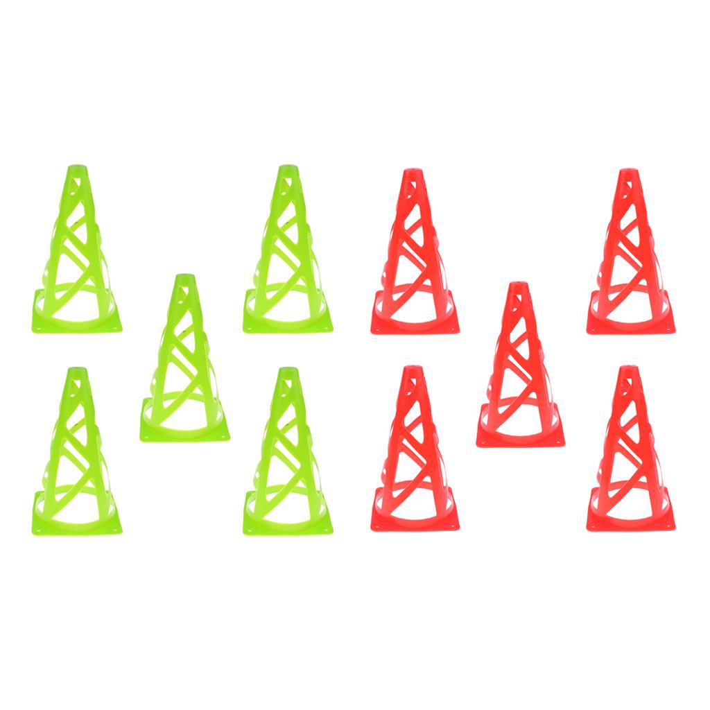 10 Pieces 9 PE Sport Training Traffic Cone for Soccer Football Basketball "