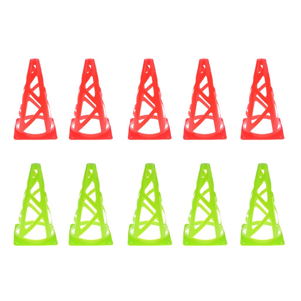 10 Pieces 9 PE Sport Training Traffic Cone for Soccer Football Basketball "