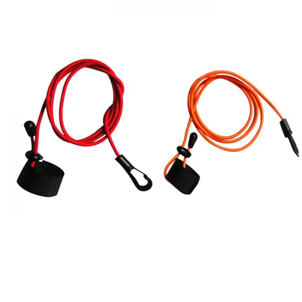 2Pcs Durable Bungee Cord Fishing Rod/ Kayak Paddle Leash with Snap Hook