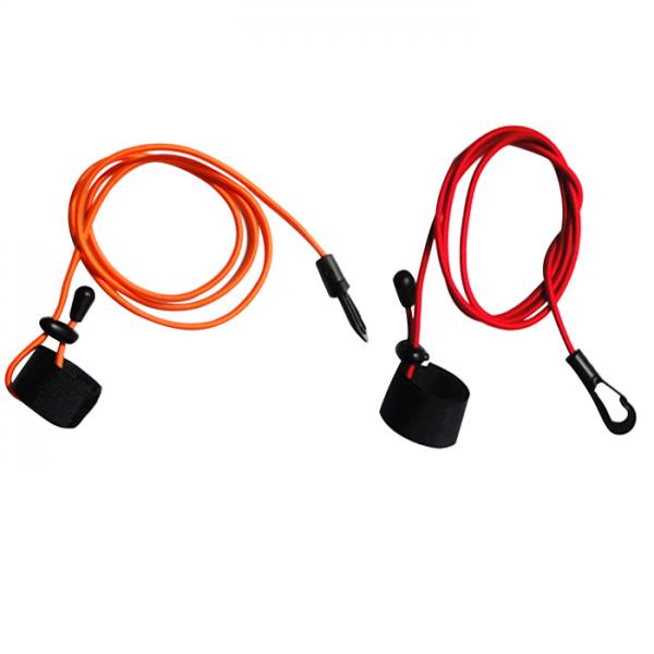 2Pcs Durable Bungee Cord Fishing Rod/ Kayak Paddle Leash with Snap Hook