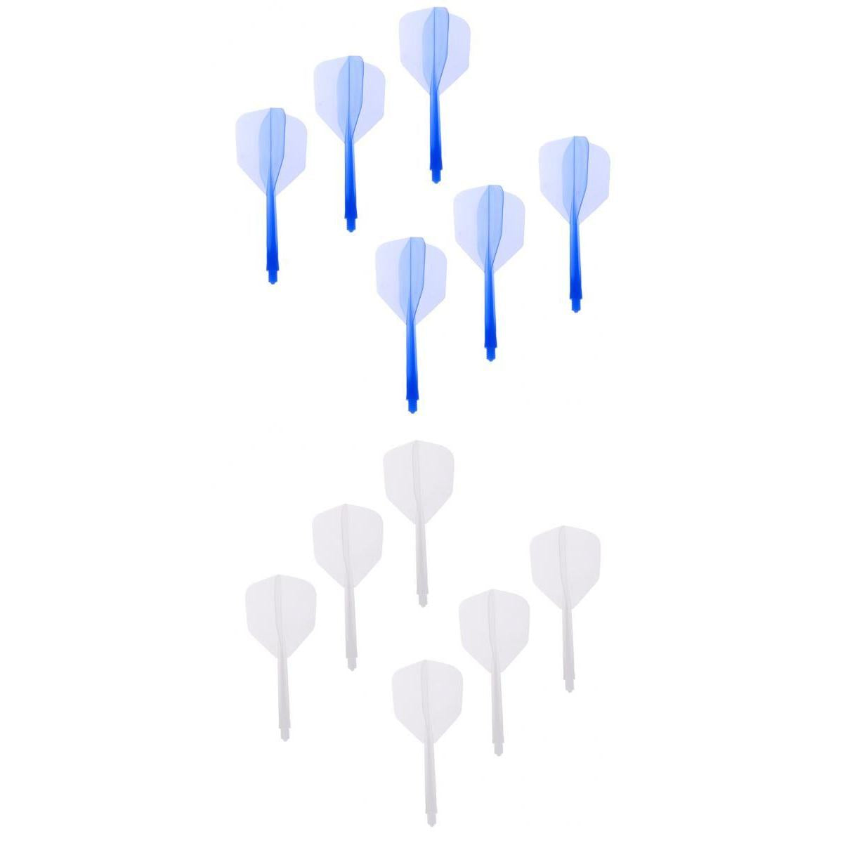 12x Transparent 2BA Thread Dart Shafts and Dart Flights Connection, 2 Colors