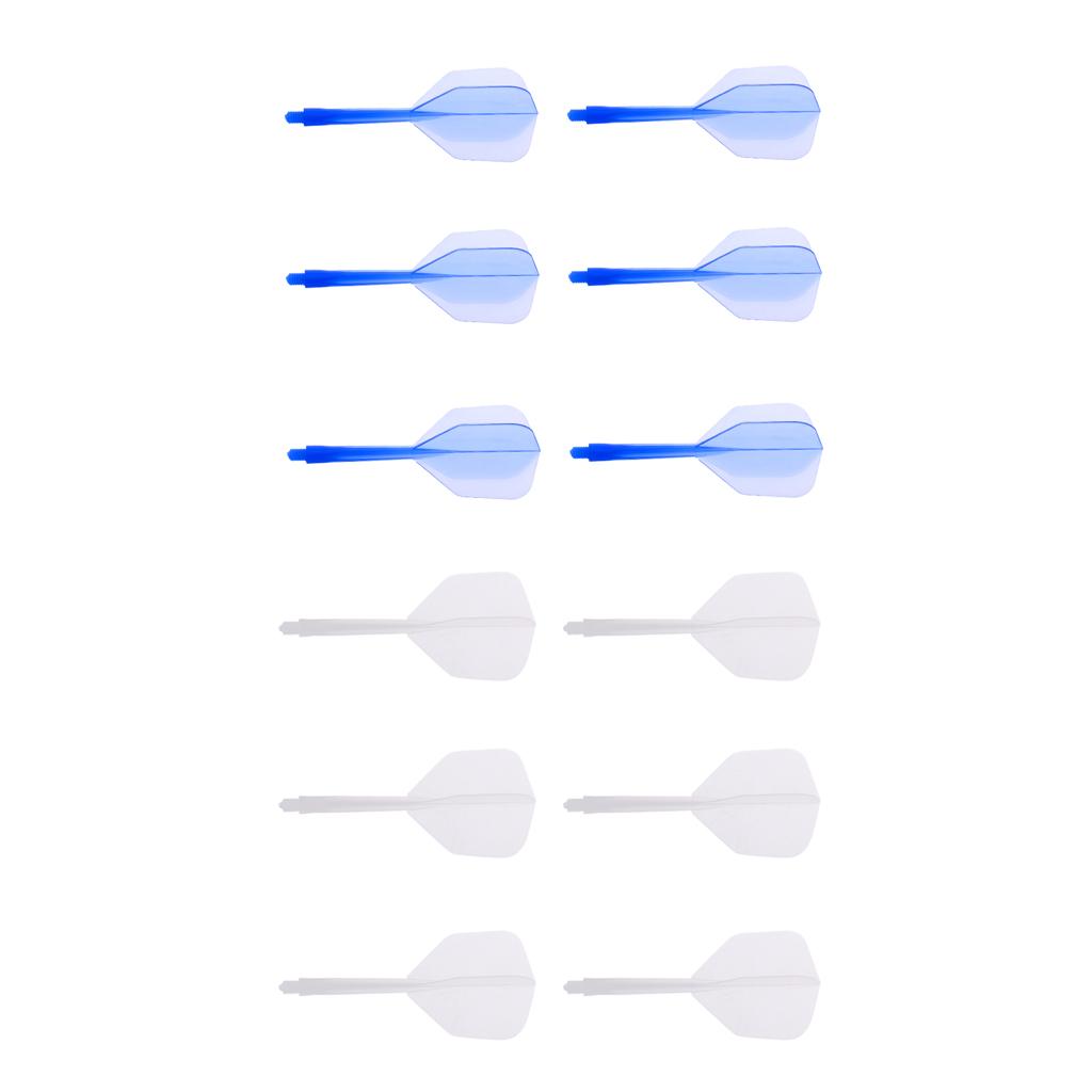 12x Transparent 2BA Thread Dart Shafts and Dart Flights Connection, 2 Colors