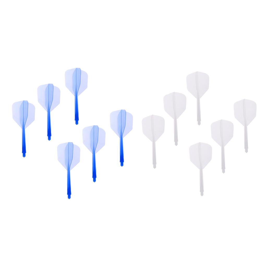12x Transparent 2BA Thread Dart Shafts and Dart Flights Connection, 2 Colors