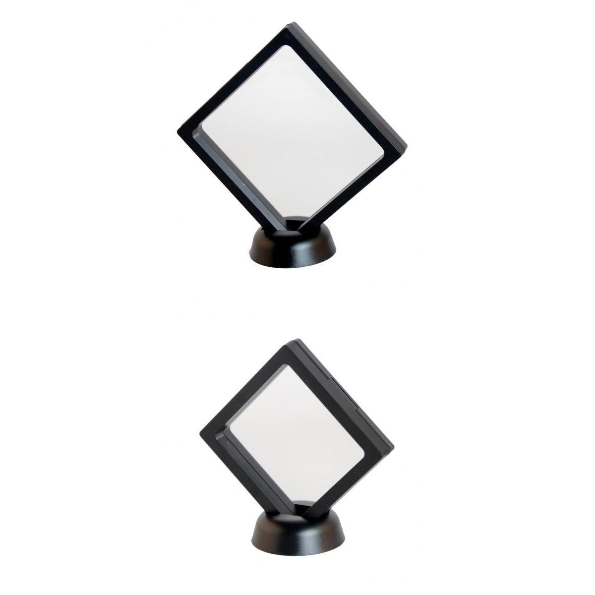 2pcs 3D Levitate Transparent Jewelry Display Stand Box Show Case 70mm/90mm