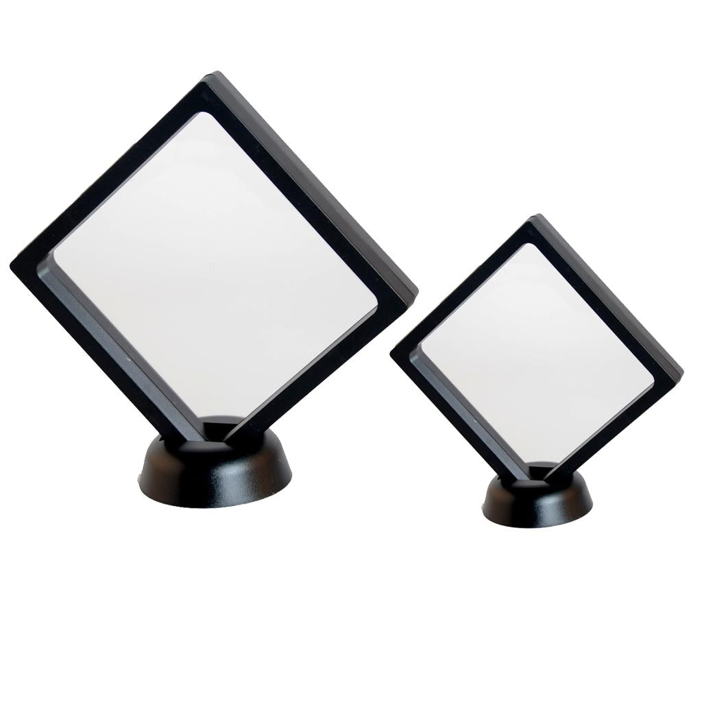 2pcs Clear 3D Floating Frame Album Photo Coins Jewelry Display Case 70/110mm