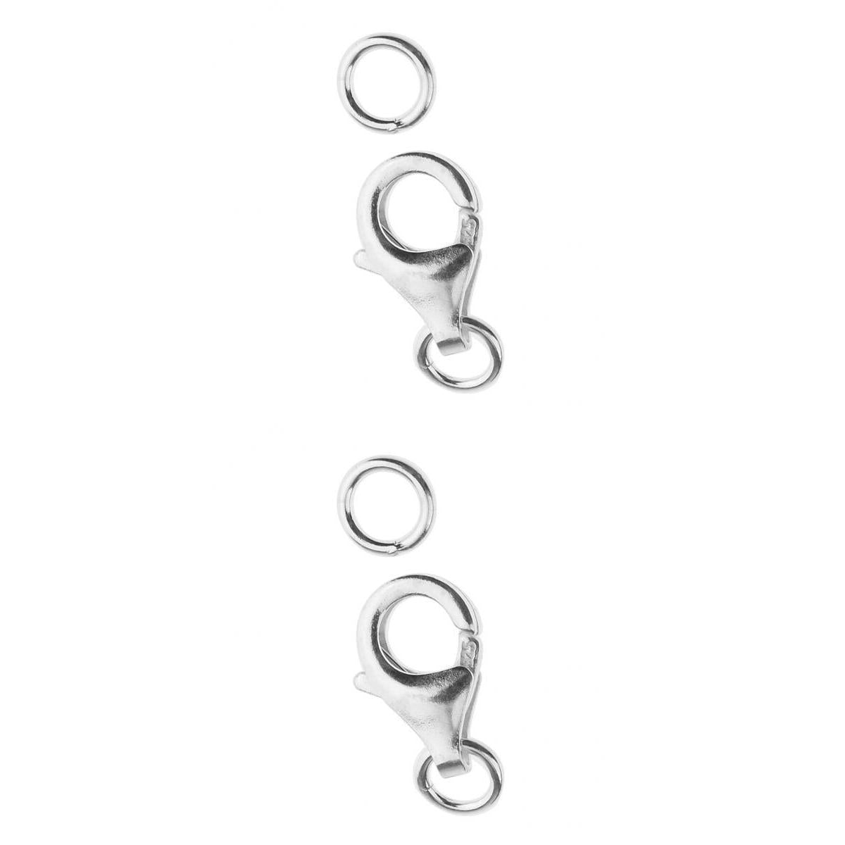 2pcs 925 Sterling Silver Lobster Clasp Necklace Bracelet Jewelry Findings