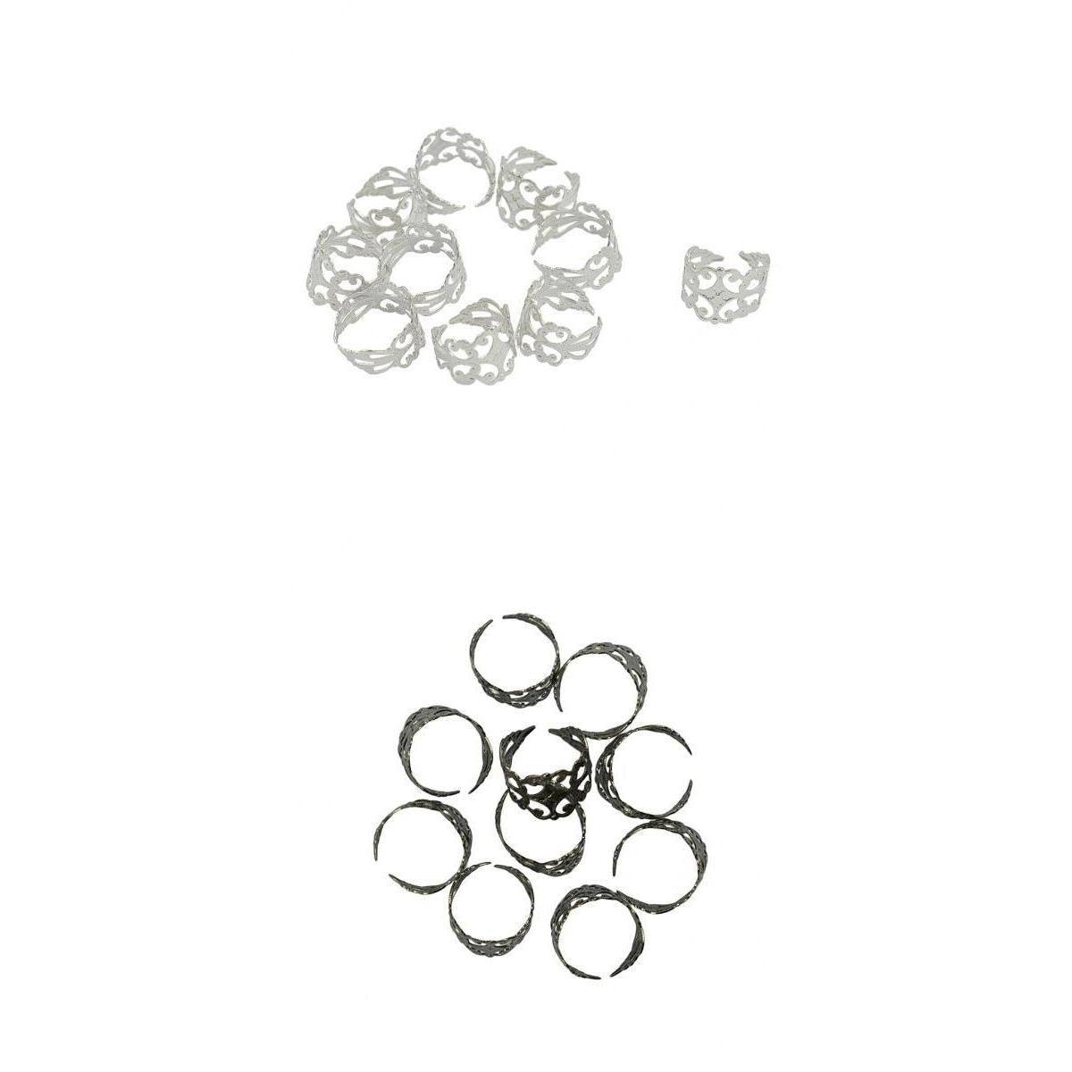 20pcs Antique Brass Ring Blank Base Ring Setting Jewelry Making Accessories