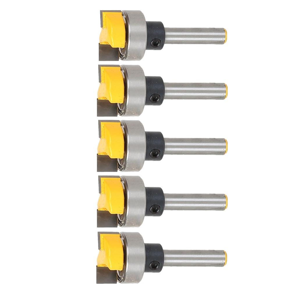5 Pieces template adjustment Hinge router bit - 1/4 Wood Tenon Cutter Tool"