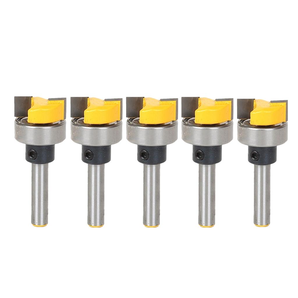 5 Pieces template adjustment Hinge router bit - 1/4 Wood Tenon Cutter Tool"