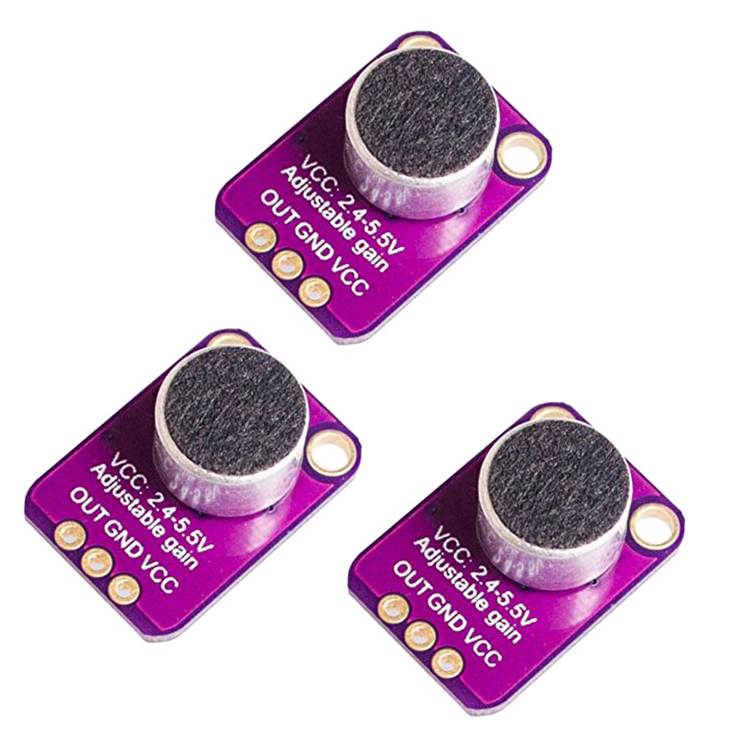 3 Pieces MAX4466 Electret Microphone Amplifier Adjustable Gain for