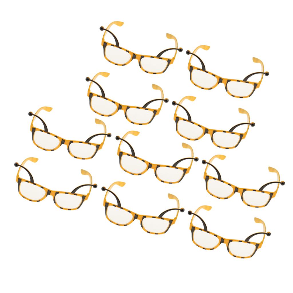 10 Pieces Funny Bee Party Glasses Honeybee Eyeglasses Costume Fancy Dress