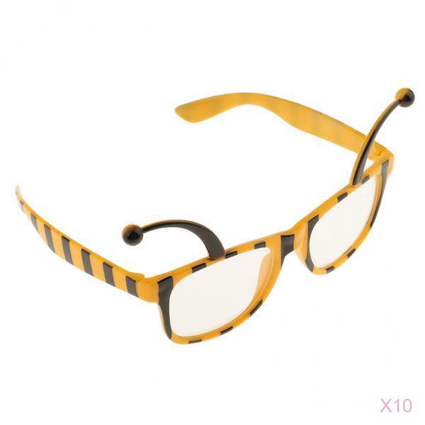 10 Pieces Funny Bee Party Glasses Honeybee Eyeglasses Costume Fancy Dress