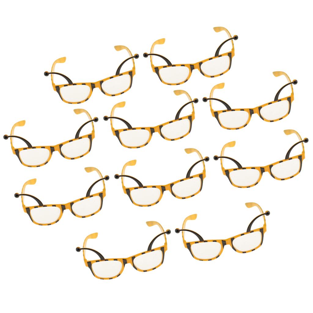10 Pieces Funny Bee Party Glasses Honeybee Eyeglasses Costume Fancy Dress