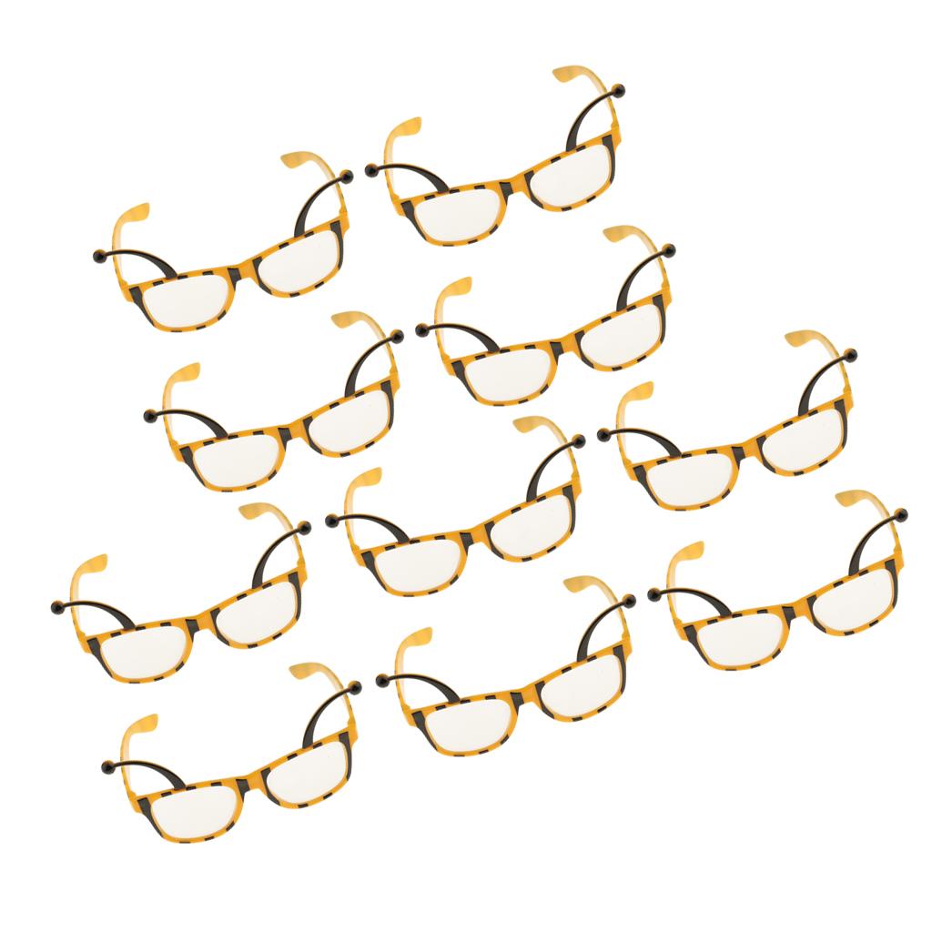 10 Pieces Funny Bee Party Glasses Honeybee Eyeglasses Costume Fancy Dress