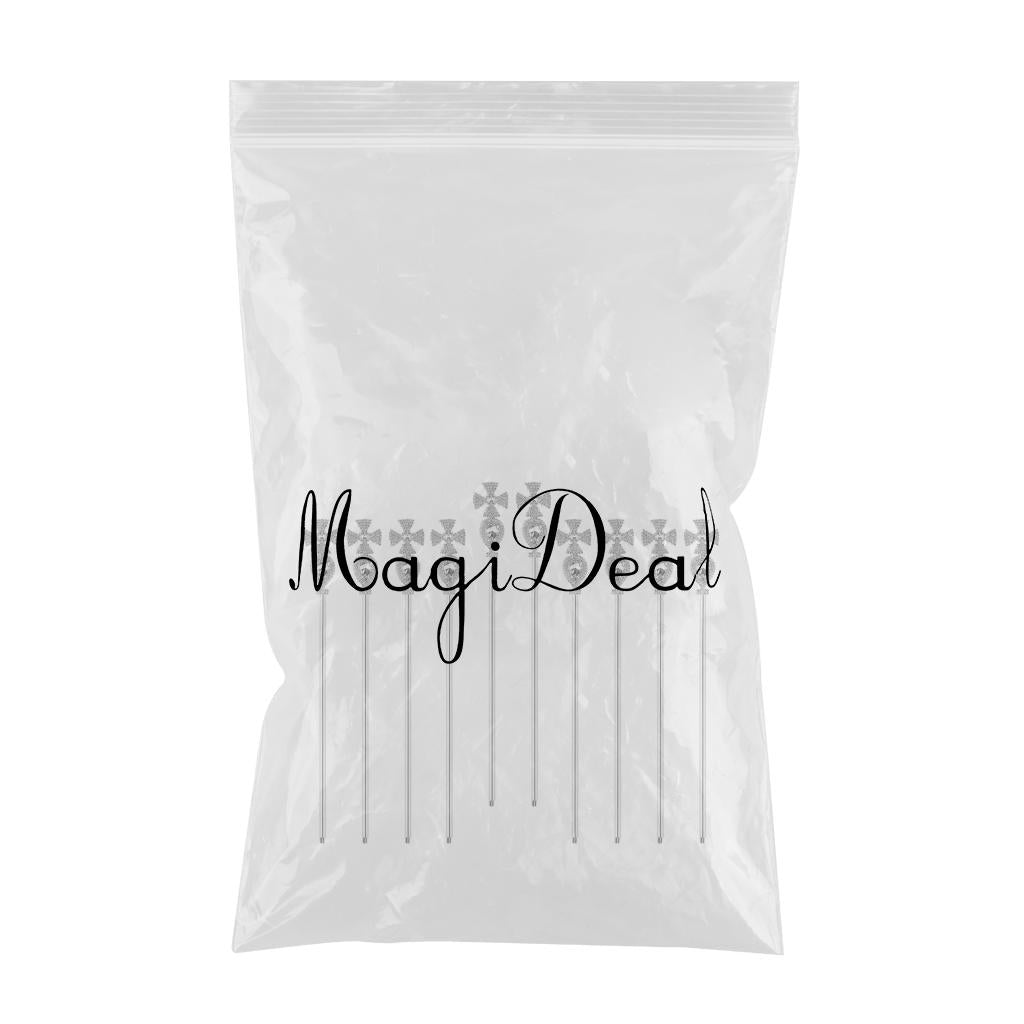 10 Pieces Silver Fairy Princess Queen Cross Crystal Wand Magic Scepter Party