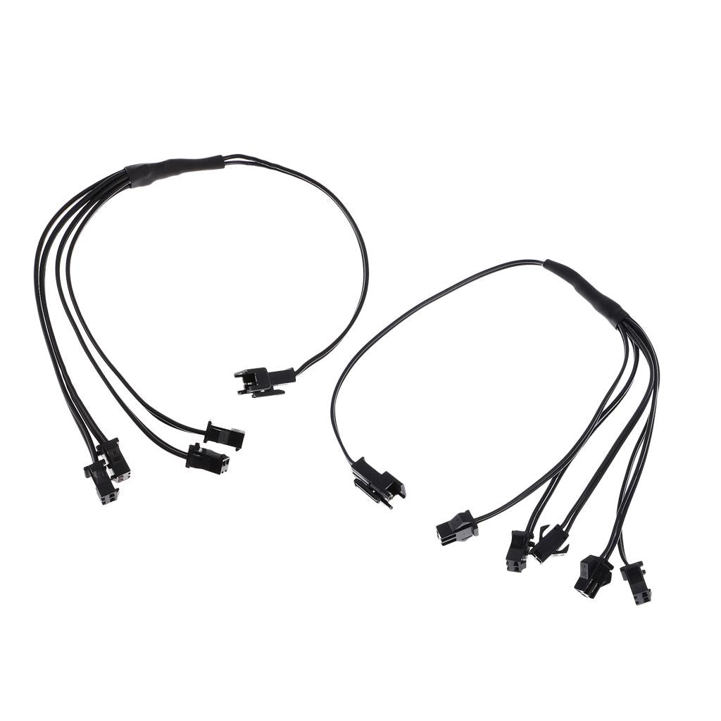 2xSplitter Cable Connector for EL Wire Neon Strip Light Accessory 4 & 5 in 1