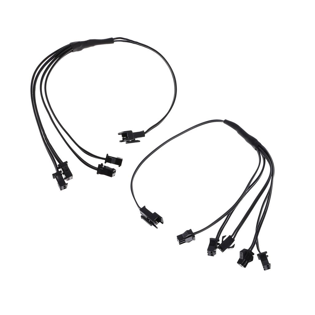 2xSplitter Cable Connector for EL Wire Neon Strip Light Accessory 4 & 5 in 1