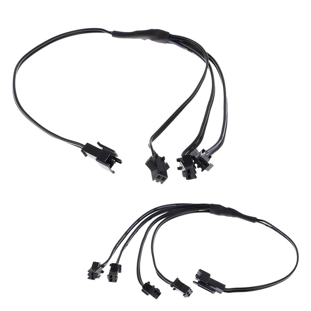 2xSplitter Cable Connector for EL Wire Neon Strip Light Accessory 3 &4 in 1