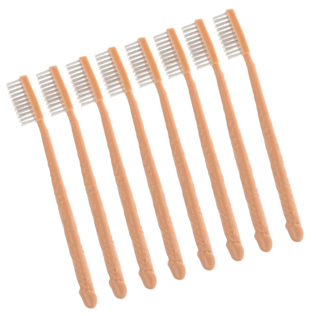 8pcs Novelty Willy Penis Pecker Shape Toothbrush Hen Stag Night Party Supply