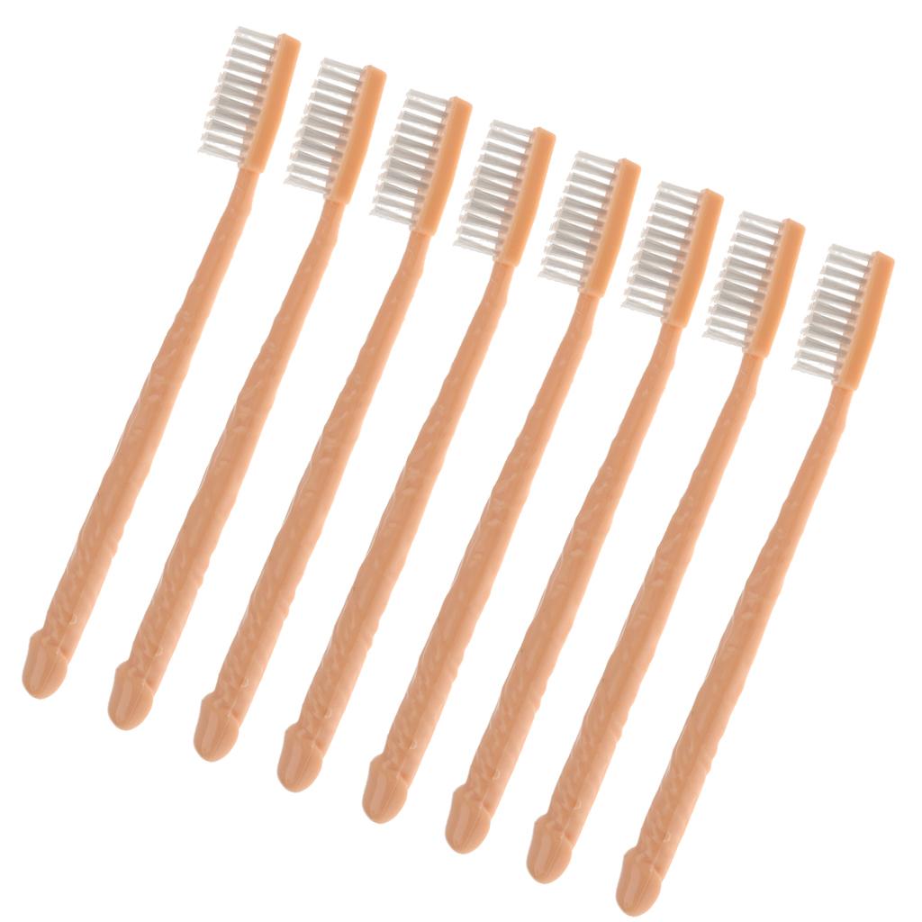 8pcs Novelty Willy Penis Pecker Shape Toothbrush Hen Stag Night Party Supply
